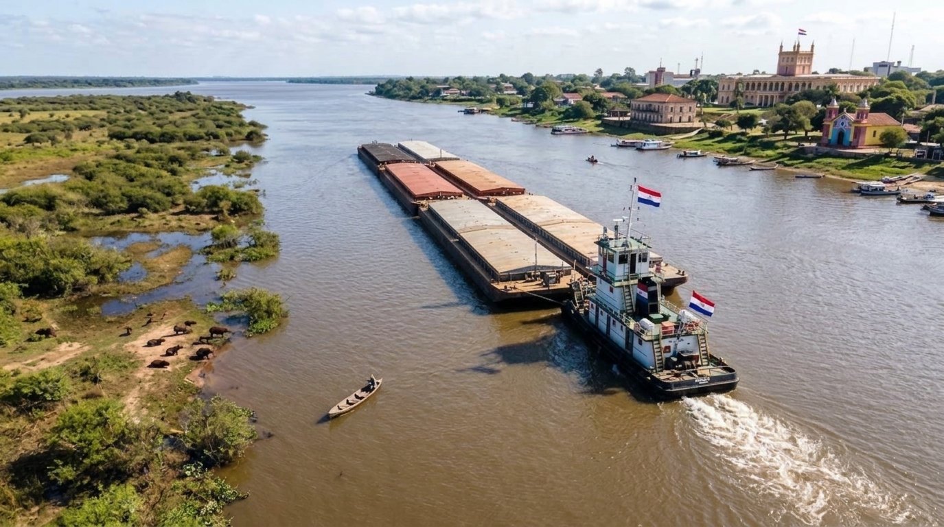 Estiman inversiones de USD 3.600 millones para ampliar la capacidad de la Hidrovía Paraguay-Paraná
