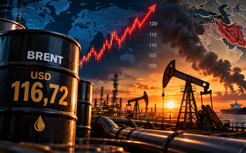 El Brent cierra en USD 116,72 ante los riesgos para el suministro de petróleo